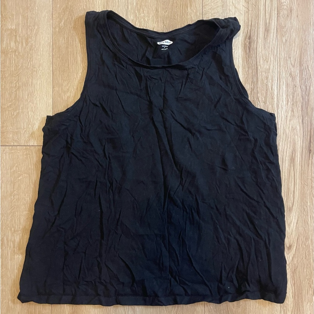 Old Navy Black Relaxed Sleeveless Tank Top